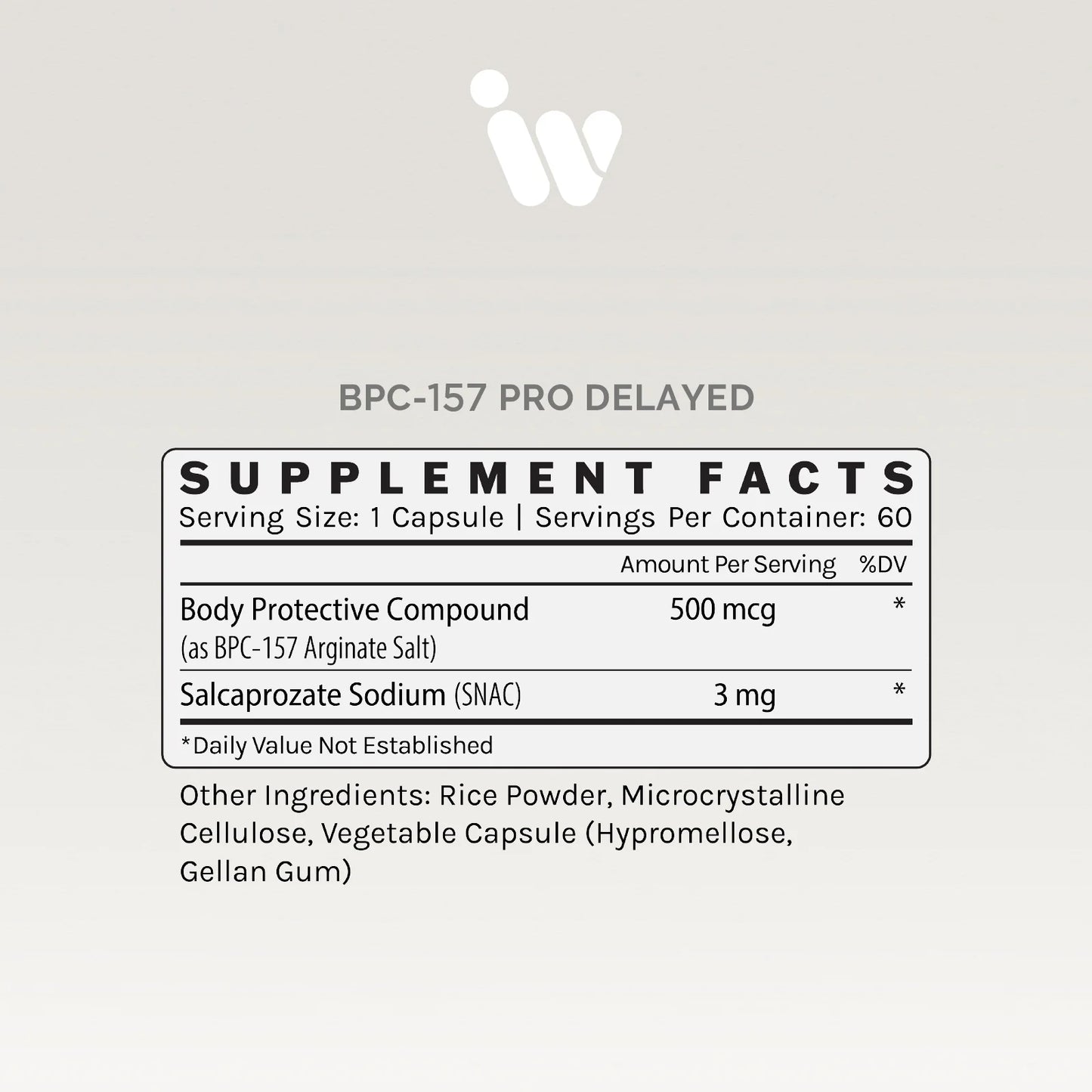 BPC-157 500mcg Delayed Release - 60 capsules